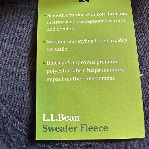 L.L. Bean Sweater Fleece Vest Bright Navy Blue | Men’s XXL Tall - Picture 10 of 13